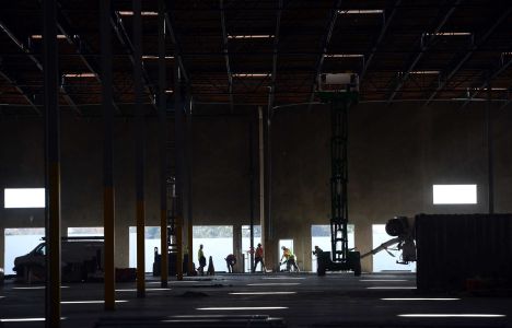 Construction of a warehouse facility in Southern California.
