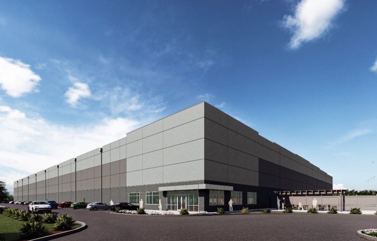Rendering of proposed logistics facility at 681 Main Street in Belleville, N.J.