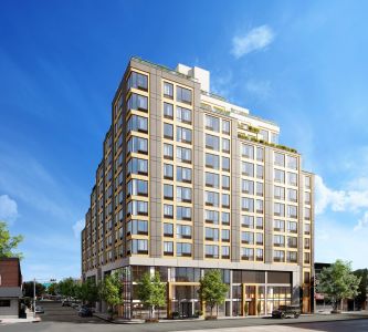 A rendering for the 128-unit Allora project in Bayonne, N.J. 