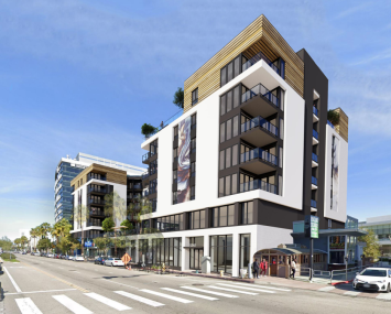 One site is a 30,900-square-foot land parcel at 5240 Lankershim Boulevard in North Hollywood in the San Fernando Valley, which will become 128 apartments.