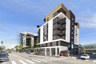 One site is a 30,900-square-foot land parcel at 5240 Lankershim Boulevard in North Hollywood in the San Fernando Valley, which will become 128 apartments.