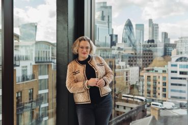 Juliette Morgan, ESG consultancy director, at Gensler's London office on April 9, 2024. 