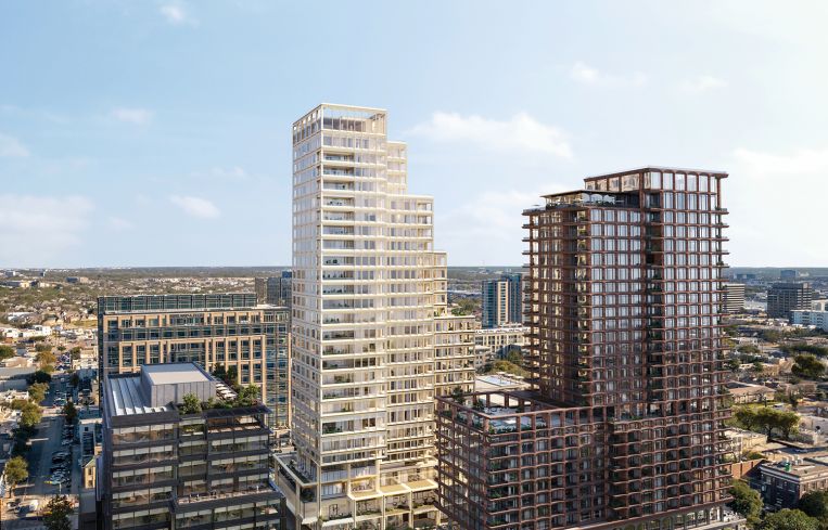 A rendering of a multifamily project in Texas
