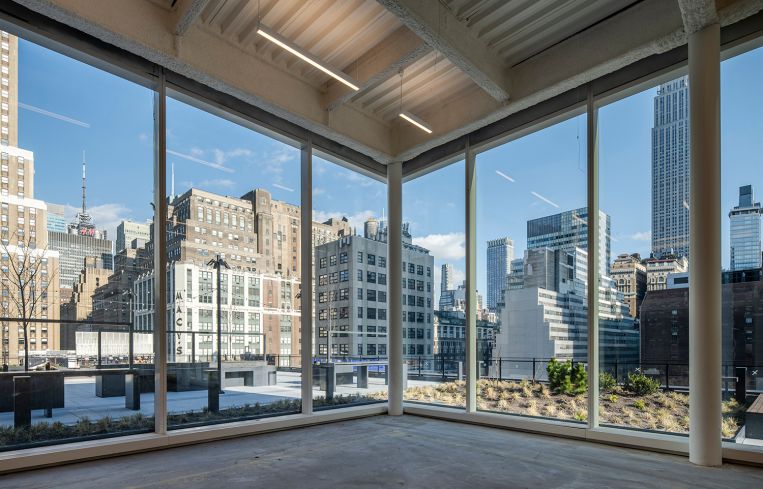 An unfinished office interior in Manhattan