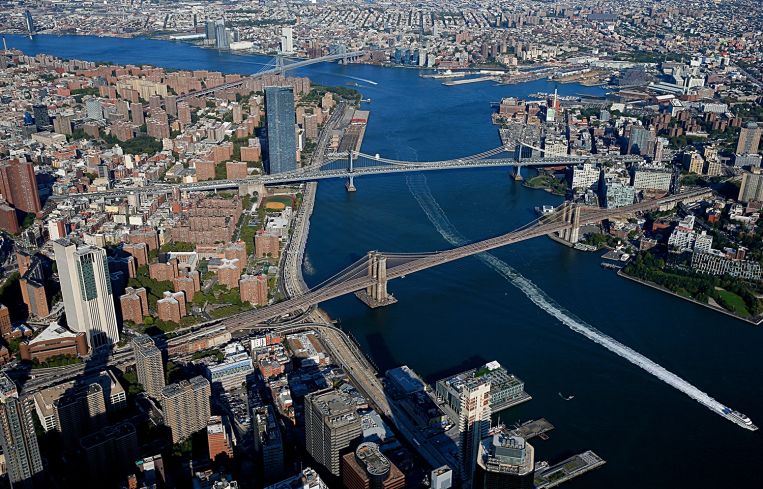 Aerial photo of Two Bridges neighborhood