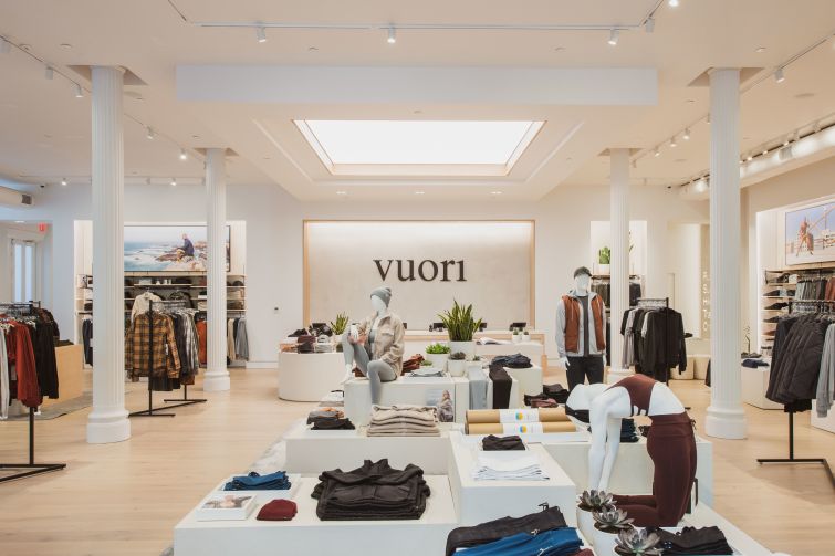 Interior of a Vuori store