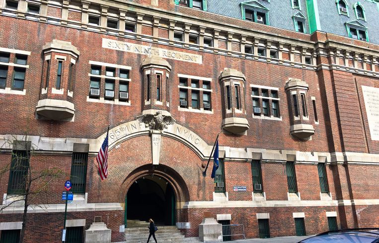 The 69th Regiment Armory on Lexington Avenue.