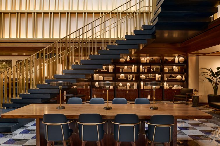 The Atrium Dining Room at the Paramount Club.