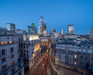 The City of London from No.1 Poultry building.