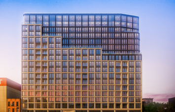 A rendering for EMP Capital's planned 246-unit multifamily project at 870-888 Atlantic Avenue that will also include a supermarket. 