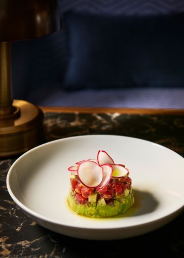 Tuna Tartare prepared by Chef Mark Gandara at the Paramount Club.