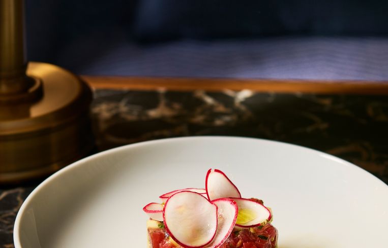 Tuna Tartare prepared by Chef Mark Gandara at the Paramount Club.
