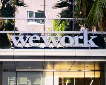 General views of WeWork co-working offices in Los Angeles.