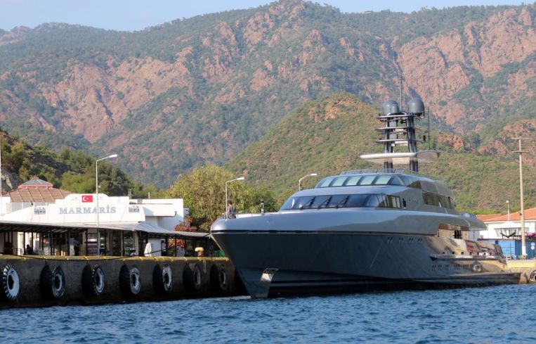 A yacht anchored in Turkey