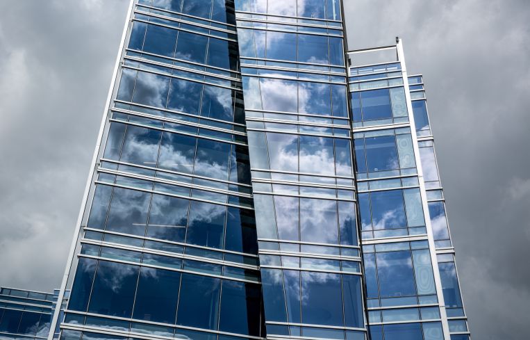 A high-rise office and condominium building.
