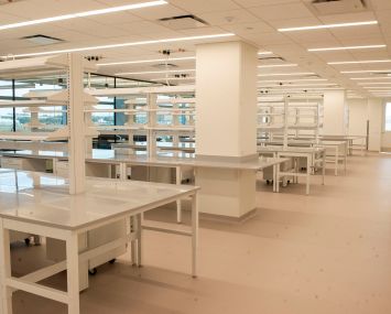 Equipped and operational laboratory space.