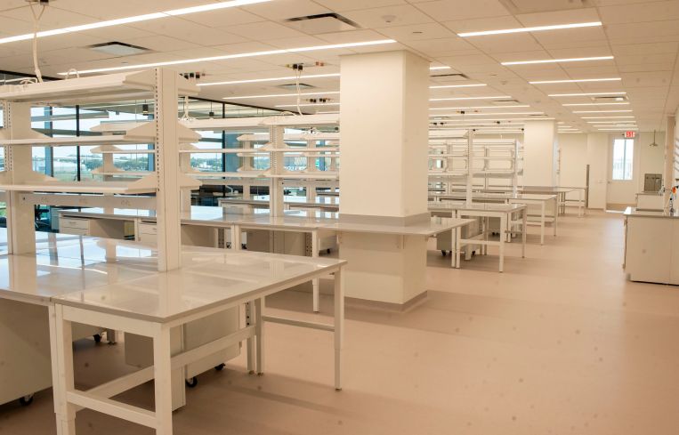 Equipped and operational laboratory space.