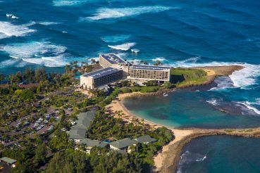 Aerial photo of Turtle Bay Resort, Oahu, Hawaii