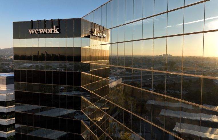 A WeWork office in San Mateo, Calif.