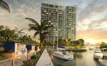 Pier 19 Residences and Marina in downtown Miami.