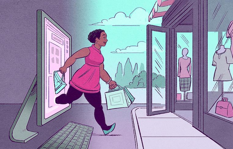 open-air retail illustration