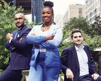 Prahlad Roy (from left), Bria 'Jojo' Lewis, and Christopher Grube.
