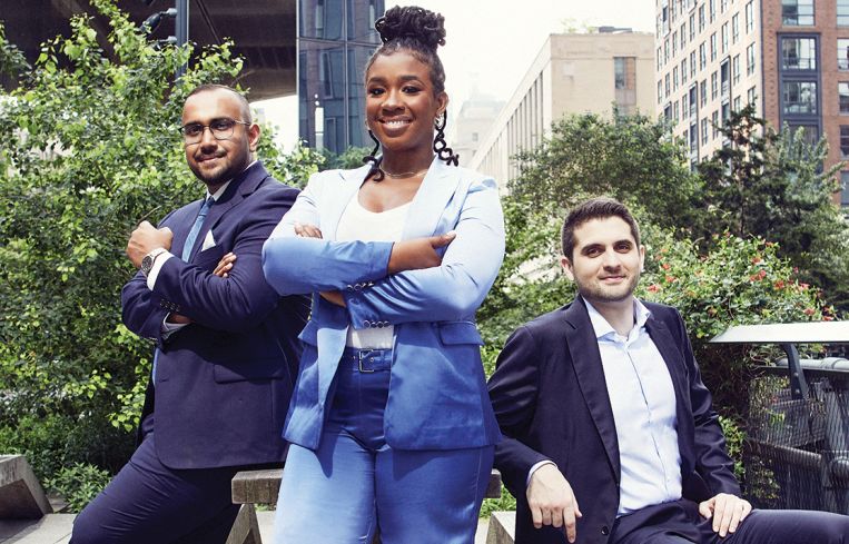 Prahlad Roy (from left), Bria 'Jojo' Lewis, and Christopher Grube.