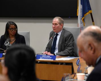 MTA Chairman Janno Lieber at the March board meeting.