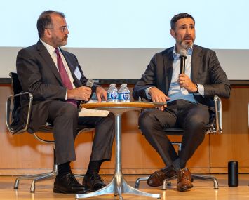 Anthony Mann (left) and Jaime Torres-Springer at Commercial Observer's Public Projects Forum