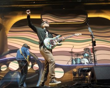 Rivers Cuomo of Weezer performs at The Orion Amphitheater on June 04, 2023 in Huntsville, Alabama.
