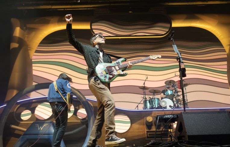 Rivers Cuomo of Weezer performs at The Orion Amphitheater on June 04, 2023 in Huntsville, Alabama.