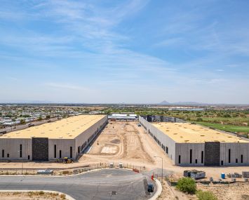 Longbow Industrial Center pictured under construction was completed in early 2024.