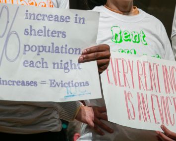 New York City Rent Guidelines Board protesters