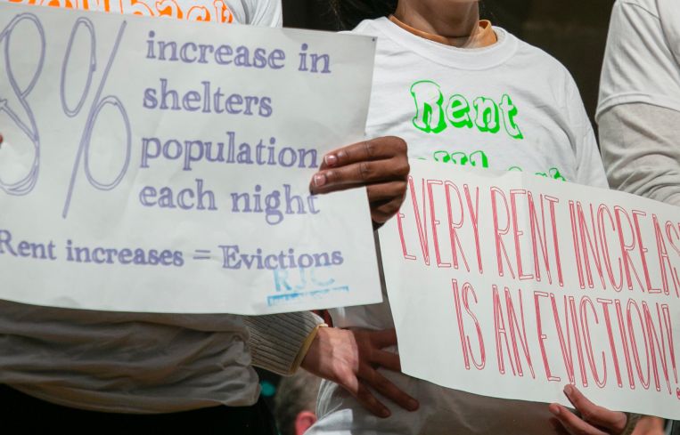 New York City Rent Guidelines Board protesters