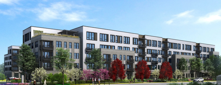 A rendering for the 272-unit The Kempson property in Metuchen, N.J.