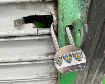 An illegal smoke shop shut down and padlocked in New York