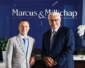 Hessam Nadji, president and CEO of Marcus & Millichap, and Richard Matricaria, chief operating officer of the firm’s Western Division.