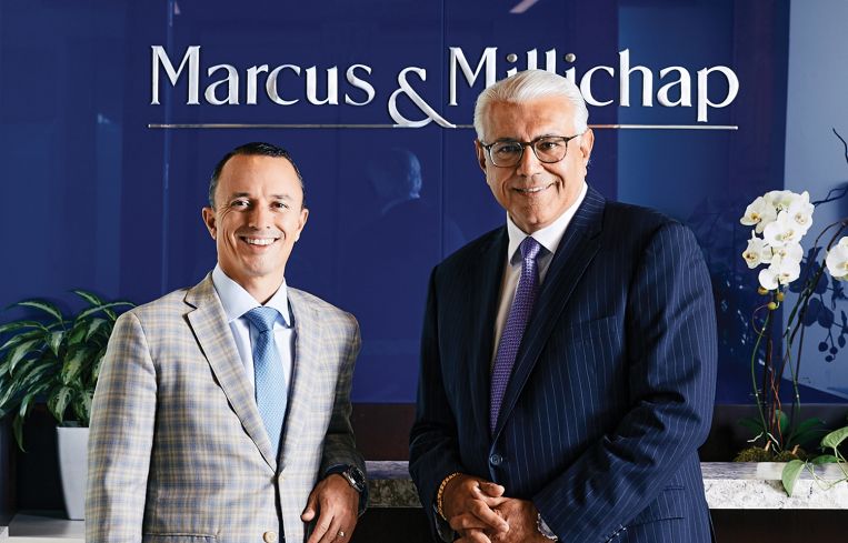 Hessam Nadji, president and CEO of Marcus & Millichap, and Richard Matricaria, chief operating officer of the firm’s Western Division.