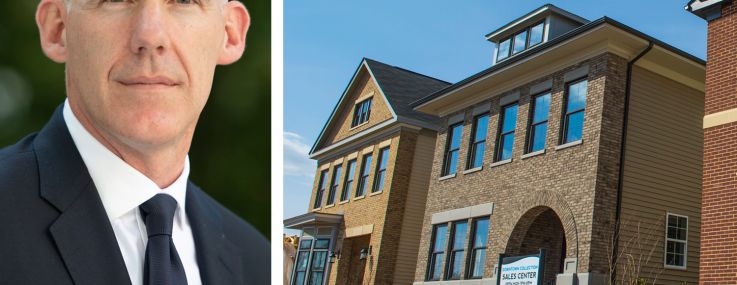 Andrew McGeorge and single-family home models in Ashburn, Va.