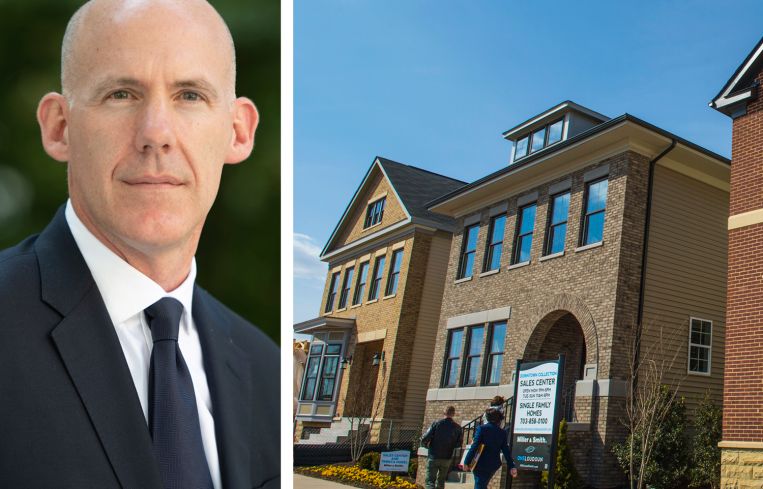 Andrew McGeorge and single-family home models in Ashburn, Va.