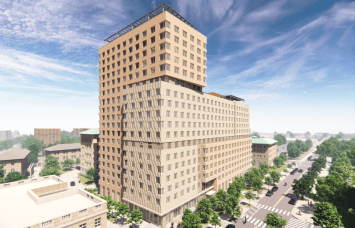 A rendering for the second phase of the Kingsland Commons redevelopment project. 