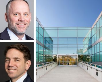 Lincoln Property Company's Brent Prossner, Merrill Turnbull, and 6555 Rock Spring Drive, Bethesda, Md.