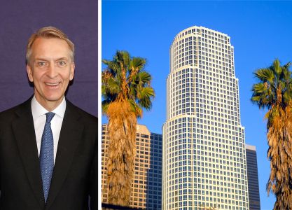 Brookfield CEO Bruce Flatt and 777 Tower, Los Angeles.
