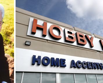 David Green and a Hobby Lobby store.