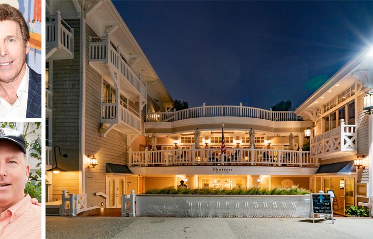 Edward Slatkin, Thomas Slatkin, and Shutters on the Beach hotel in Santa Monica, Calif.