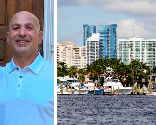 Gary Cioffi, managing partner and sponsor, and a marina in Fort Lauderdale.