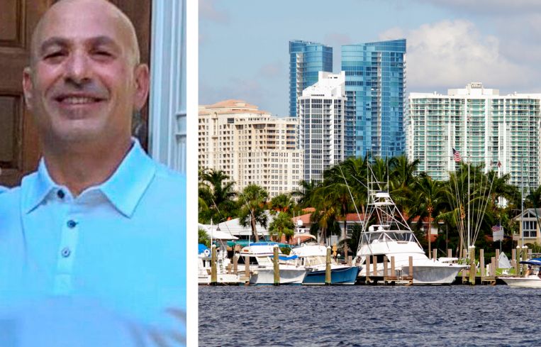 Gary Cioffi, managing partner and sponsor, and a marina in Fort Lauderdale.