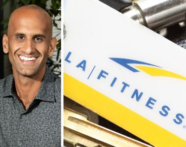 Limestone founder Ibrahim al-Rashid and an LA Fitness keychain member card.