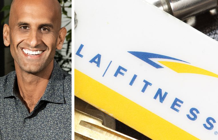 Limestone founder Ibrahim al-Rashid and an LA Fitness keychain member card.