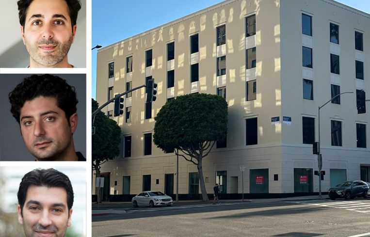 Tinder Founder Justin Mateen, Cannon TTM CEO Tyler Mateen, Parallel Acquisitions Principal Pouya Abdi and Wilshire Rodeo Plaza.